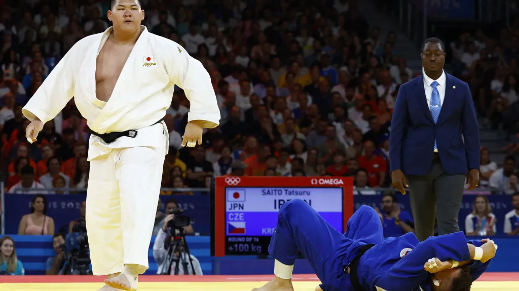 Lukáš Krpálek (v modrém kimonu) končí na olympijských hrách v Paříži