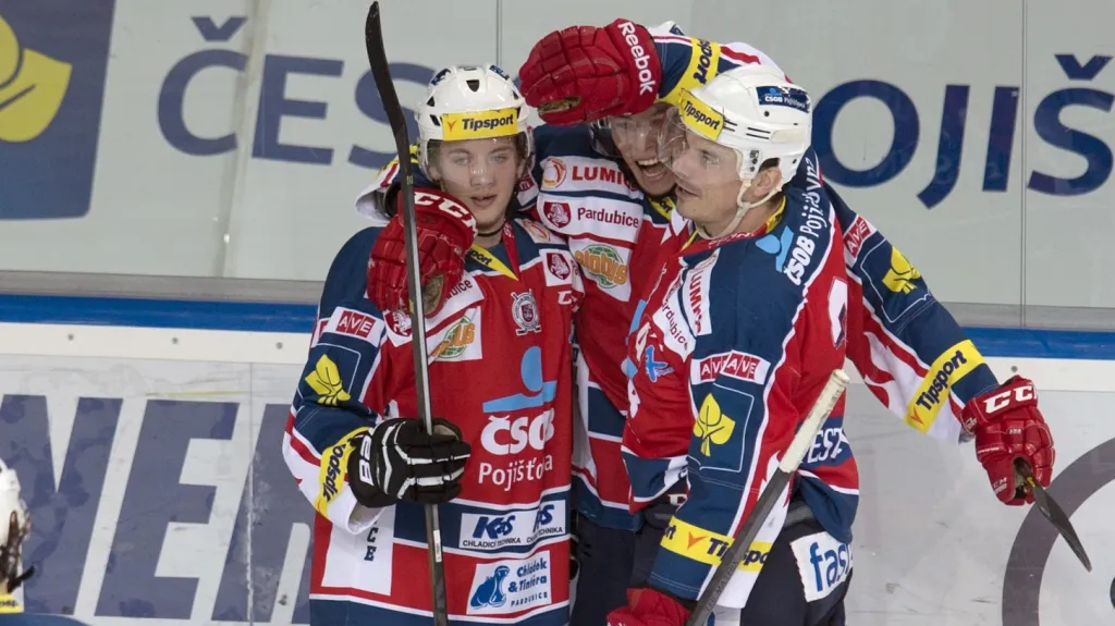 Radost hokejistů Pardubic