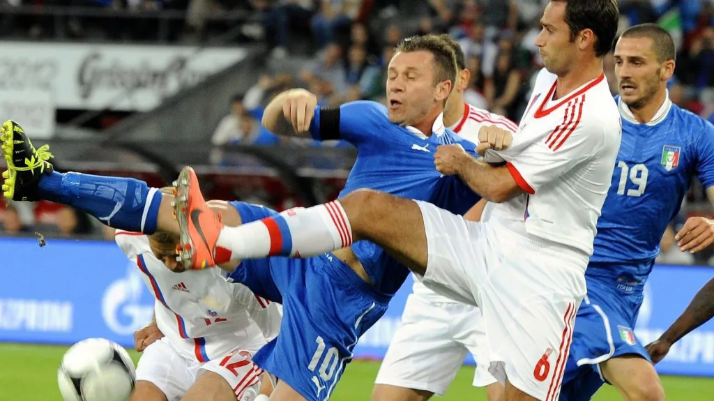 Roman Širokov v utkání s Itálií