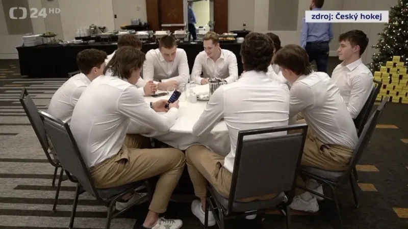 Hokejová dvacítka slavila Štědrý den