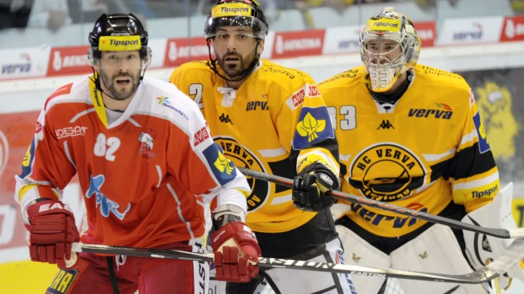 Hokejisté Litvínova v utkání s Olomoucí