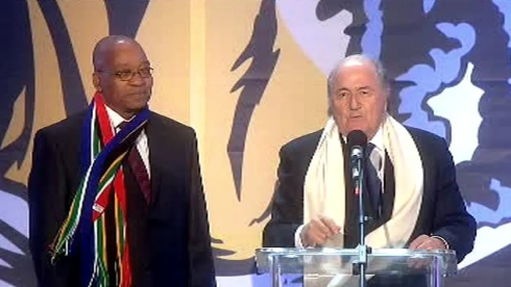 Jacob Zuma a Sepp Blatter