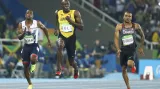 Usain Bolt v semifinále běhu na 100 metrů