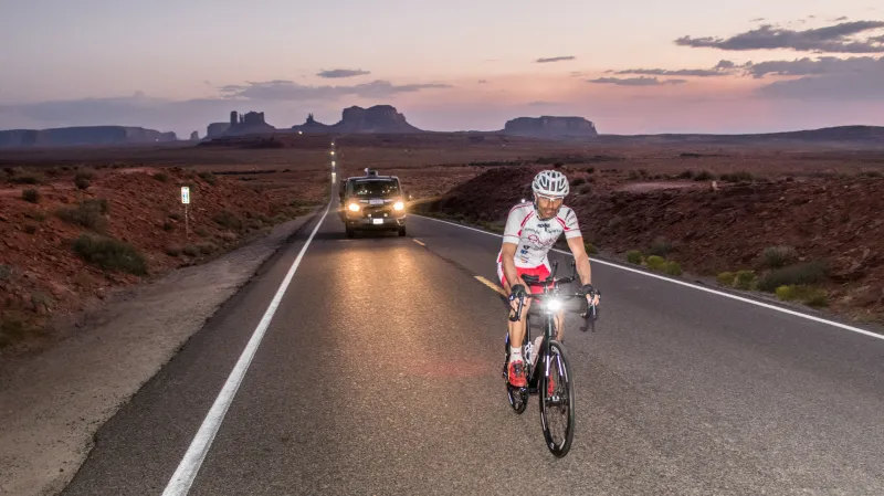 Svaťa Božák na závodě Race Across America