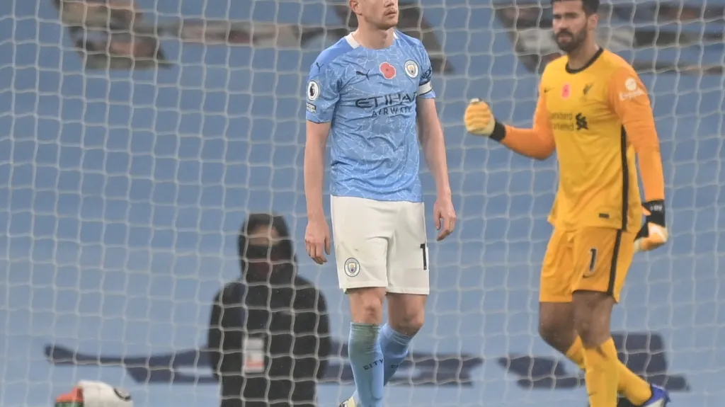 Kevin De Bruyne po neproměněné penaltě proti Liverpoolu