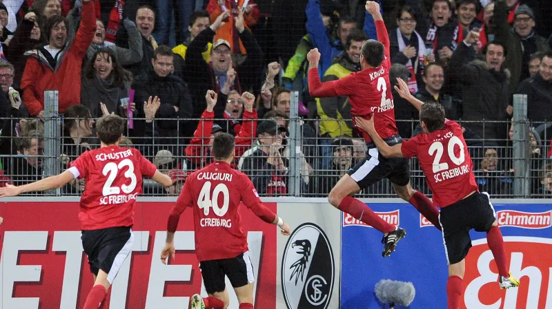 Radost hráčů Freiburgu