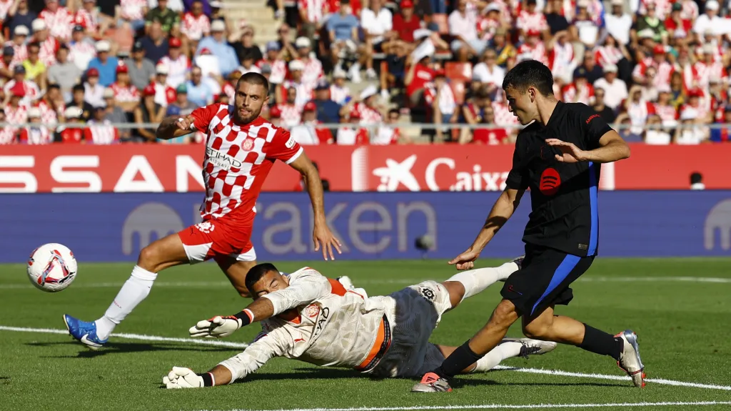 Pedri v zakončení proti Gironě