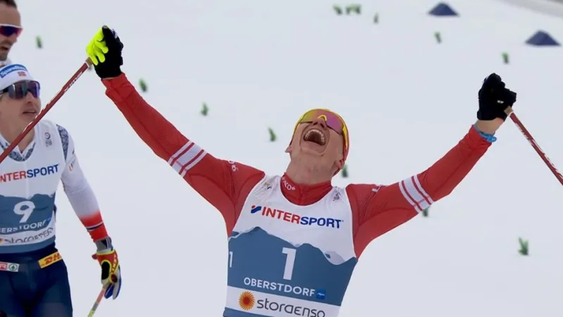 Finiš skiatlonu mužů na MS