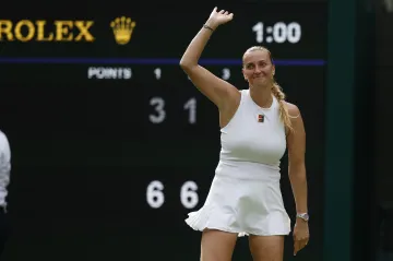 Petra Kvitová se loučí s Wimbledonem