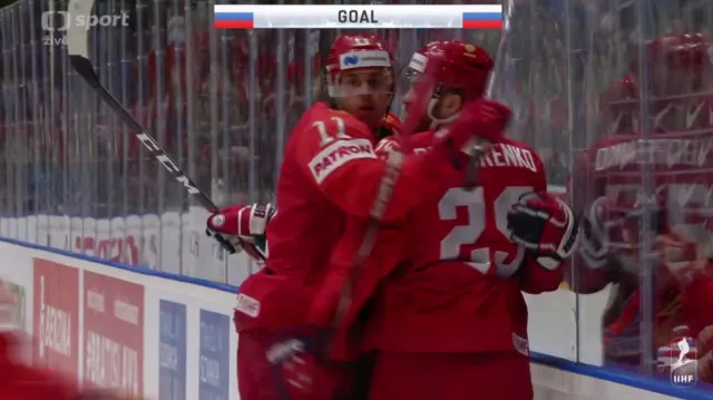 Gól v utkání Rusko - USA: Grigorenko - 4:2 (48. min.)