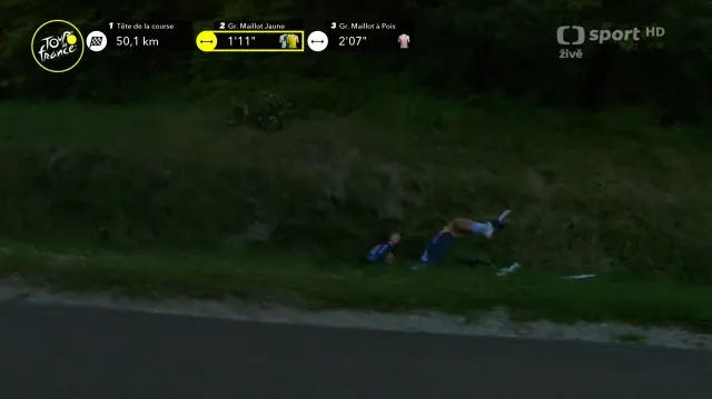 Nepříjemný pád Vlasova v 9. etapě