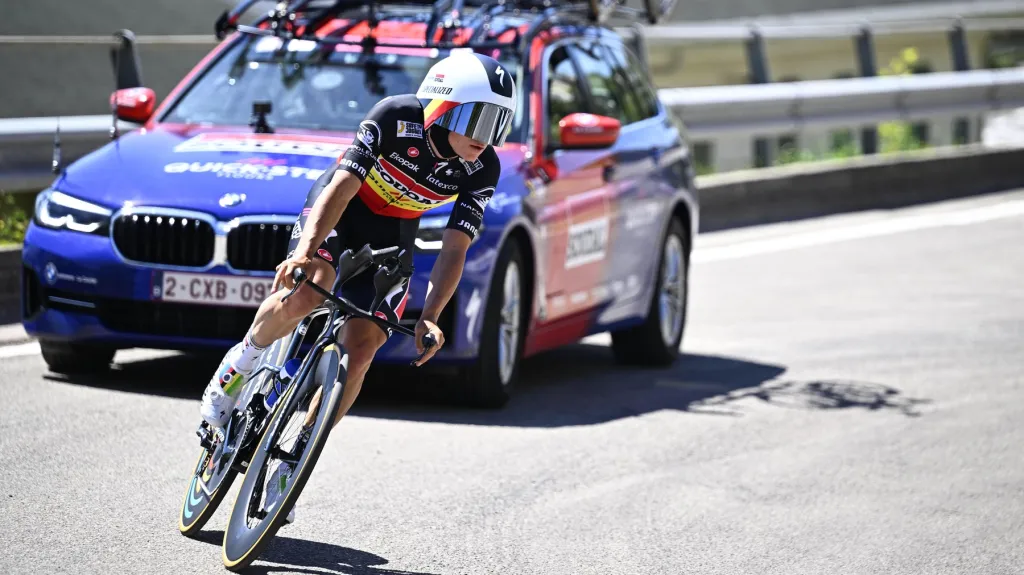 Remco Evenepoel v úvodní časovce na Giro d'Italia