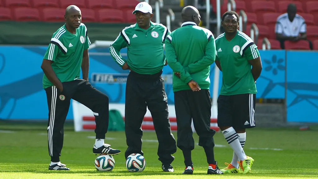 Nigerijci během jednoho z tréninků