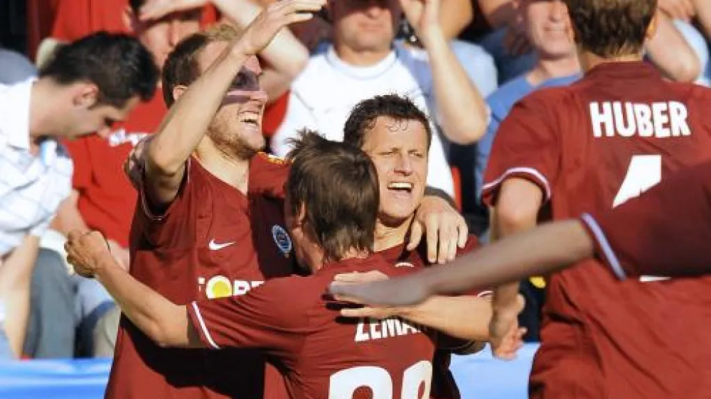 Radost sparťanských fotbalistů