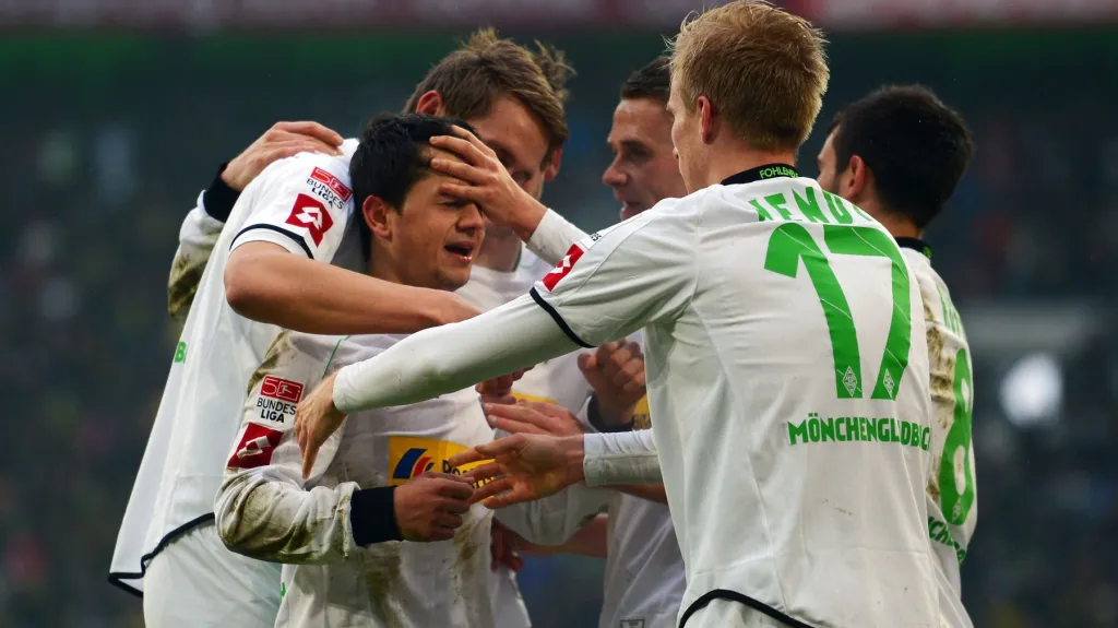 Slavící hráči Mönchengladbachu
