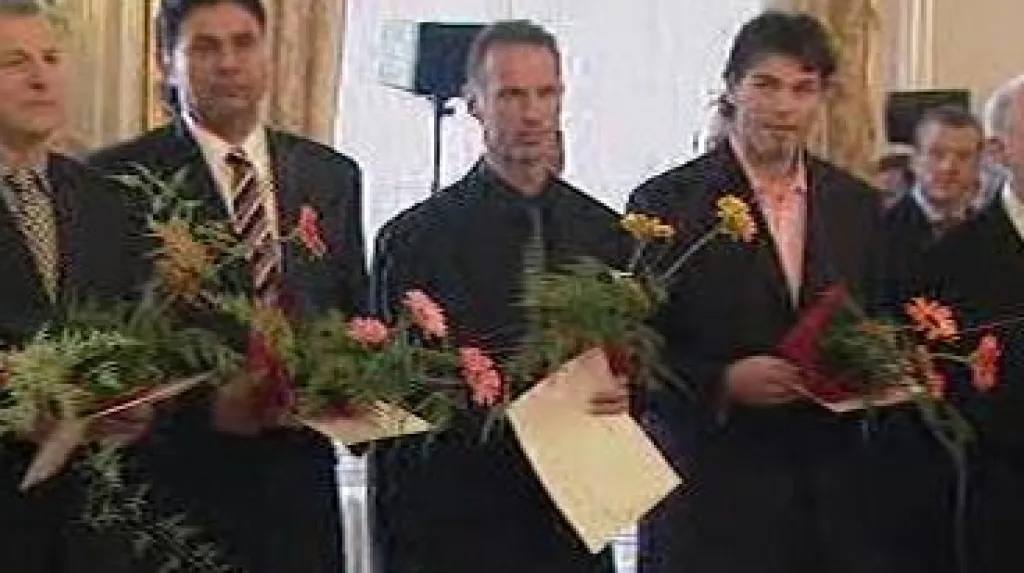 Hokejisté ocenění prezidentem ČR