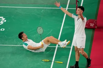 Radost zlatých badmintonistů Tchaj-wanu