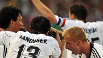 Radost fotbalistů Hradce Králové