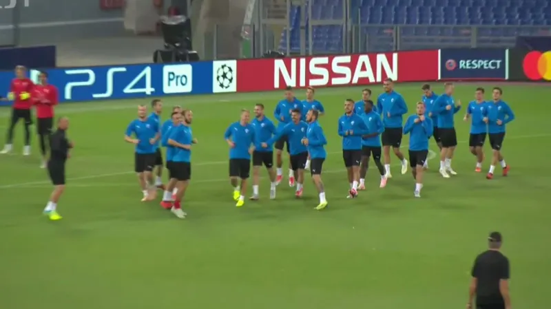 Fotbalisté Viktorie Plzeň si zatrénovali na Stadio Olimpico