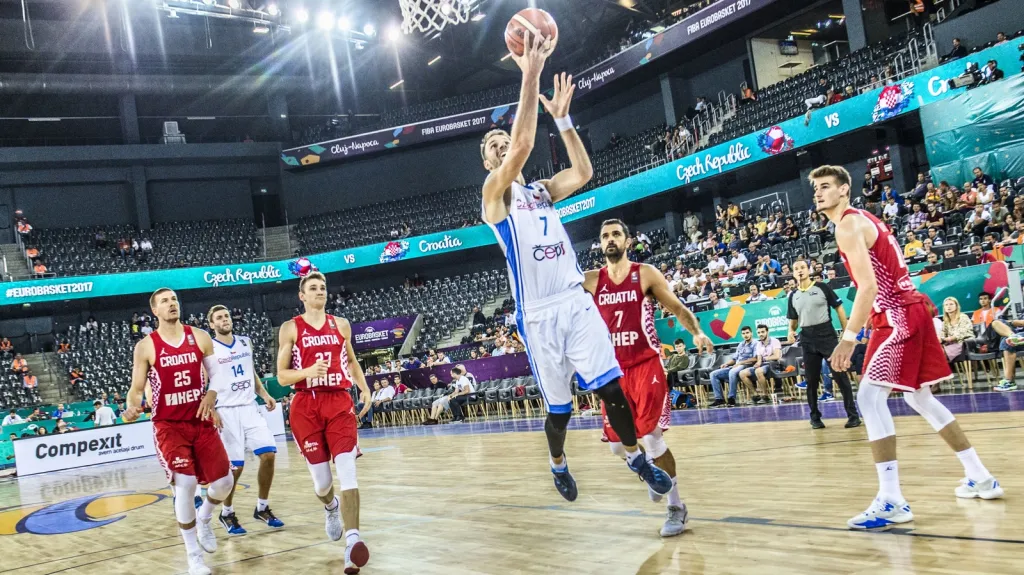 Vojtěch Hruban v utkání s Chorvatskem