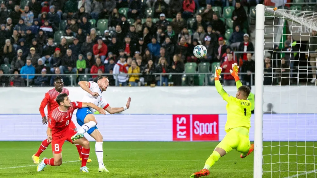 První gól Švýcarů v utkání s Českem