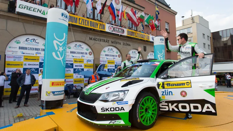 Jan Kopecký se svým spolujezdcem Pavlem Dreslerem