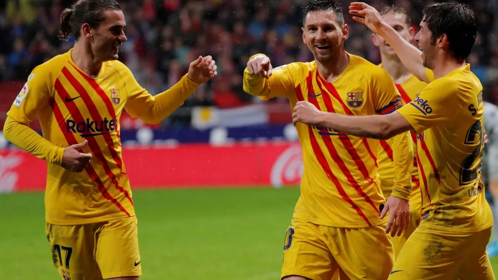 Radost fotbalistů Barcelony