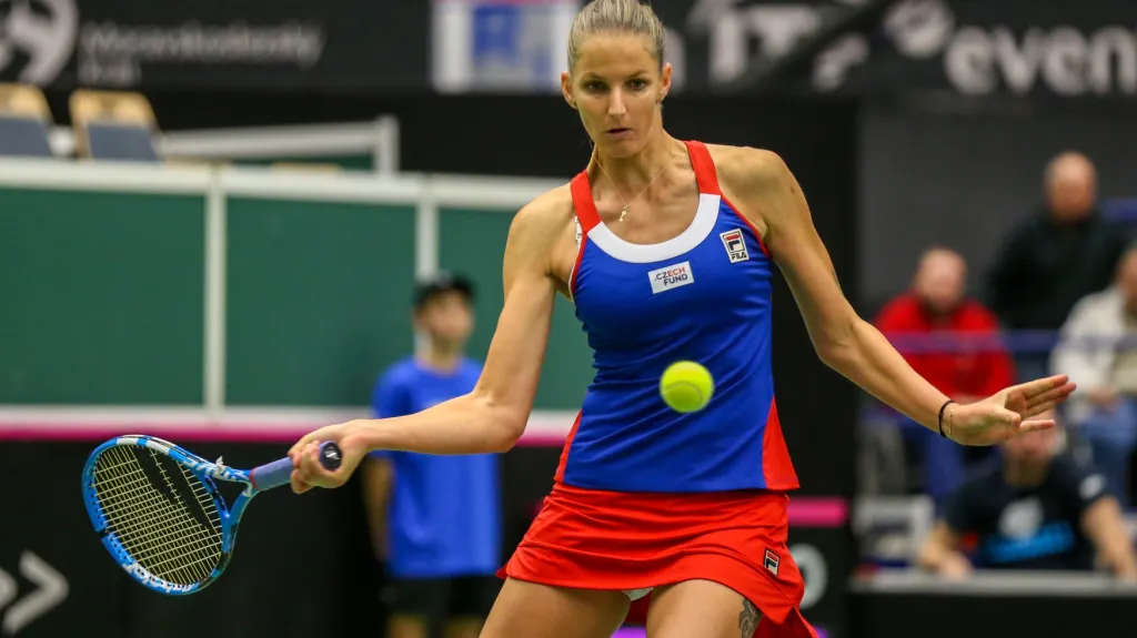 Karolína Plíšková v utkání Fed Cupu