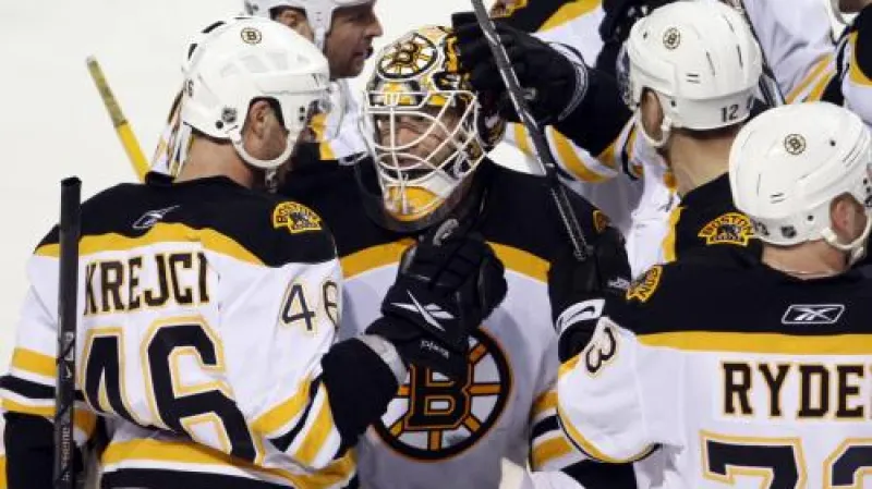 David Krejčí a hráči Bostonu
