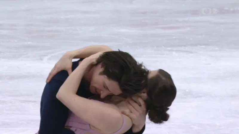 Vítězný tanec Tessy Virtueové a Scotta Moira