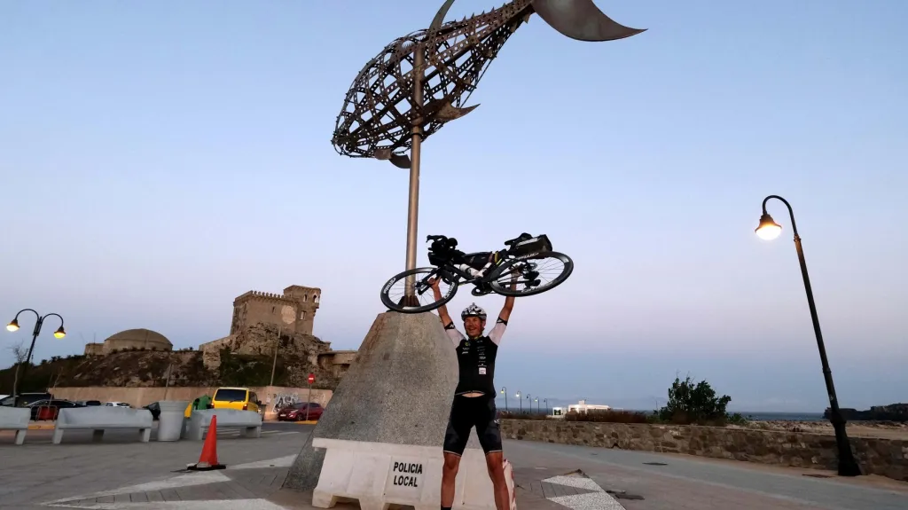 Daniel Polman v cíli NorthCape - Tarifa