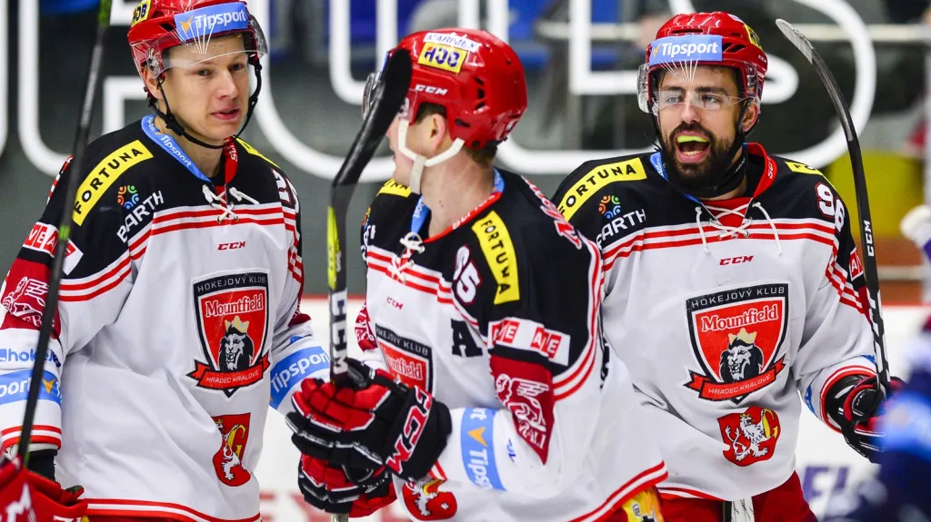 Radost hokejistů Hradce Králové