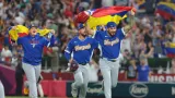 Radující se baseballisté Venezuely