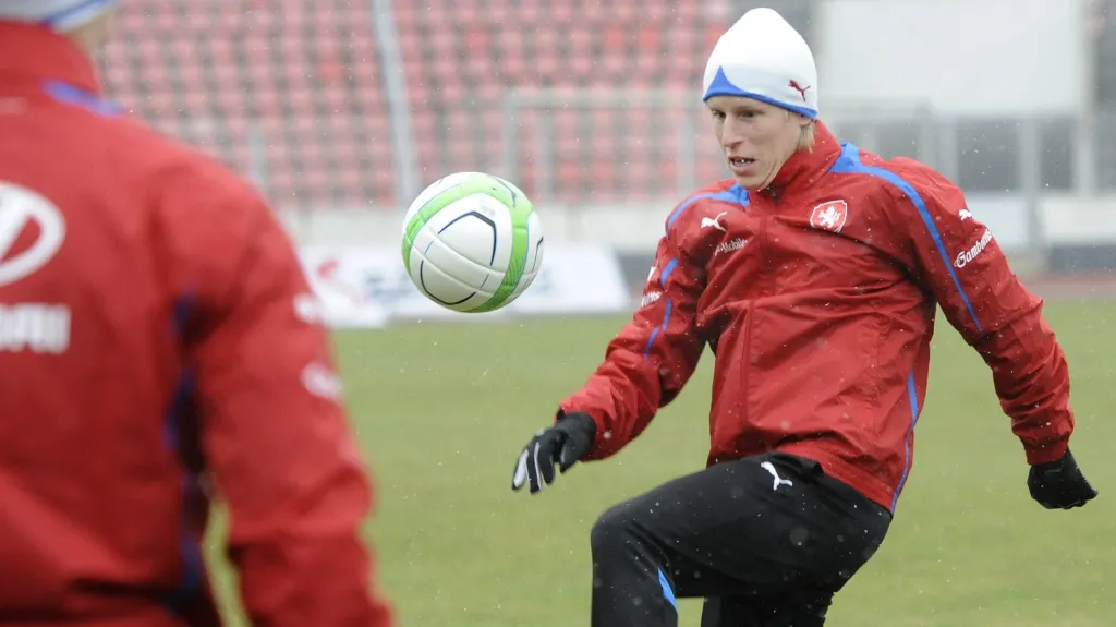 František Rajtoral na tréninku reprezentace