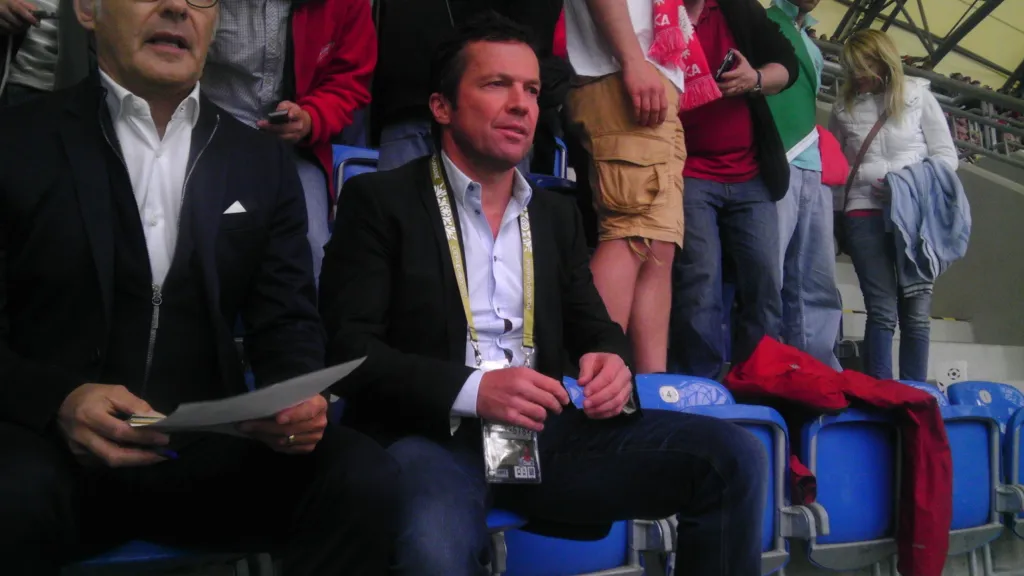 Lothar Matthäus na utkání Chorvatsko - Itálie