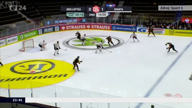 Sparta porazila Skellefteu v úvodním osmifinále Ligy mistrů