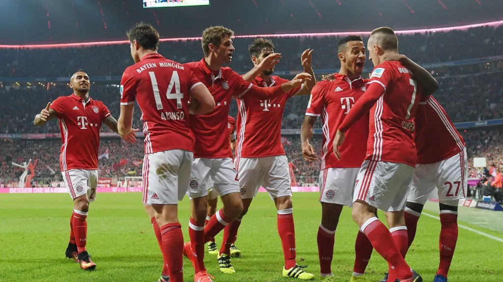 Radost hráčů Bayernu