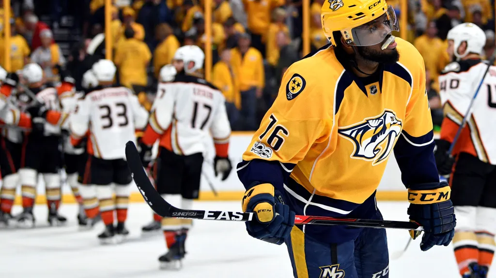 Zklamaný P.K. Subban z Nashvillu po utkání s Anaheimem