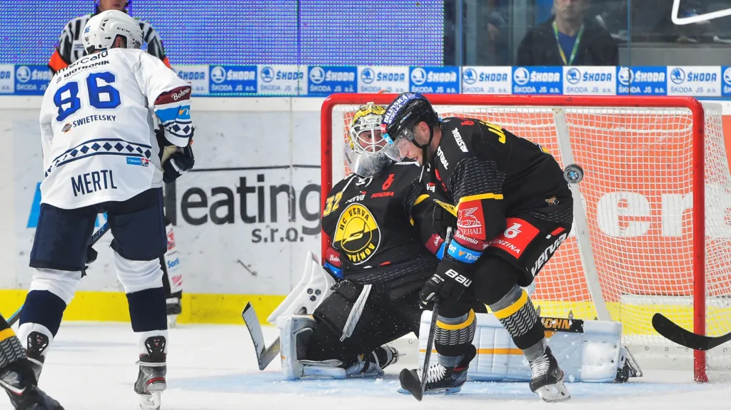 Plzeňský Tomáš Mertl dává vítězný gól proti Litvínovu