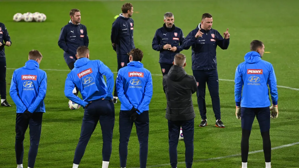 Jaroslav Köstl při tréninku před zápasem s Gibraltrem