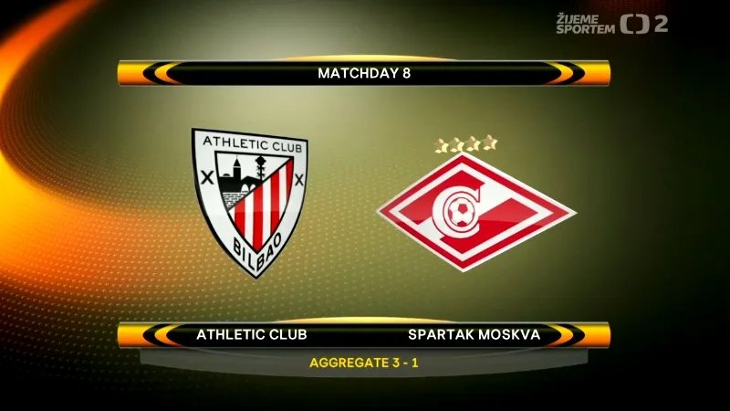 Sestřih utkání Athletic Bilbao - Spartak Moskva