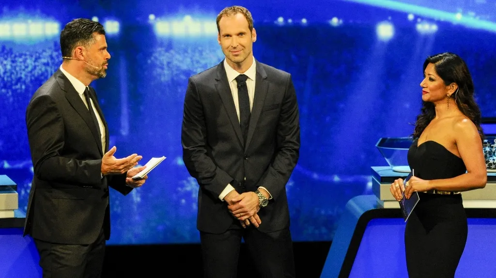 Petr Čech při losování Ligy mistrů