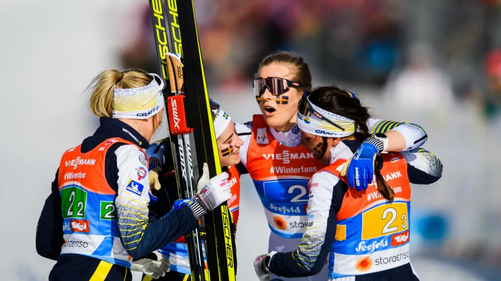 Radost vítězné švédské štafety