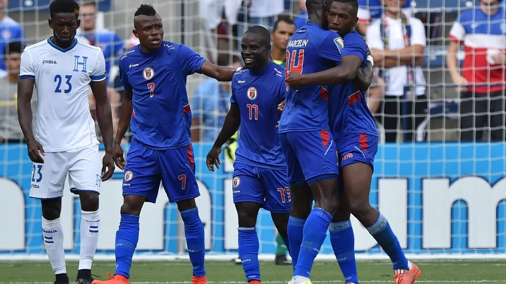 Radost fotbalistů Haiti