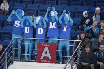 Fanoušci národního týmu Finska na MS v Minsku