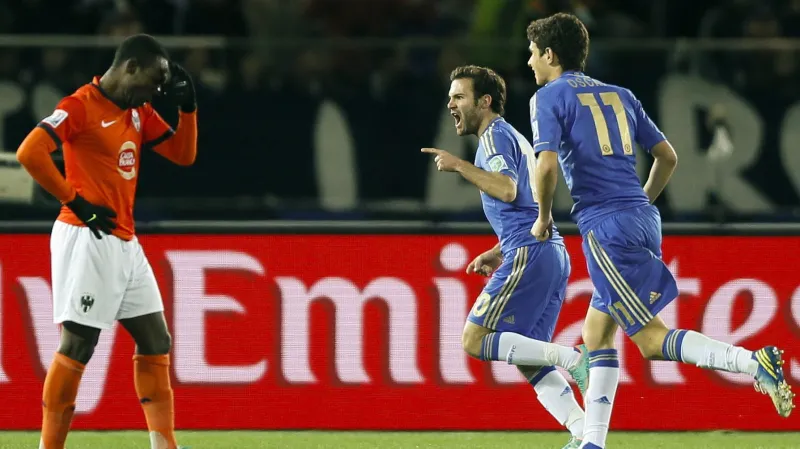 Mata slaví svůj gól proti Monterrey