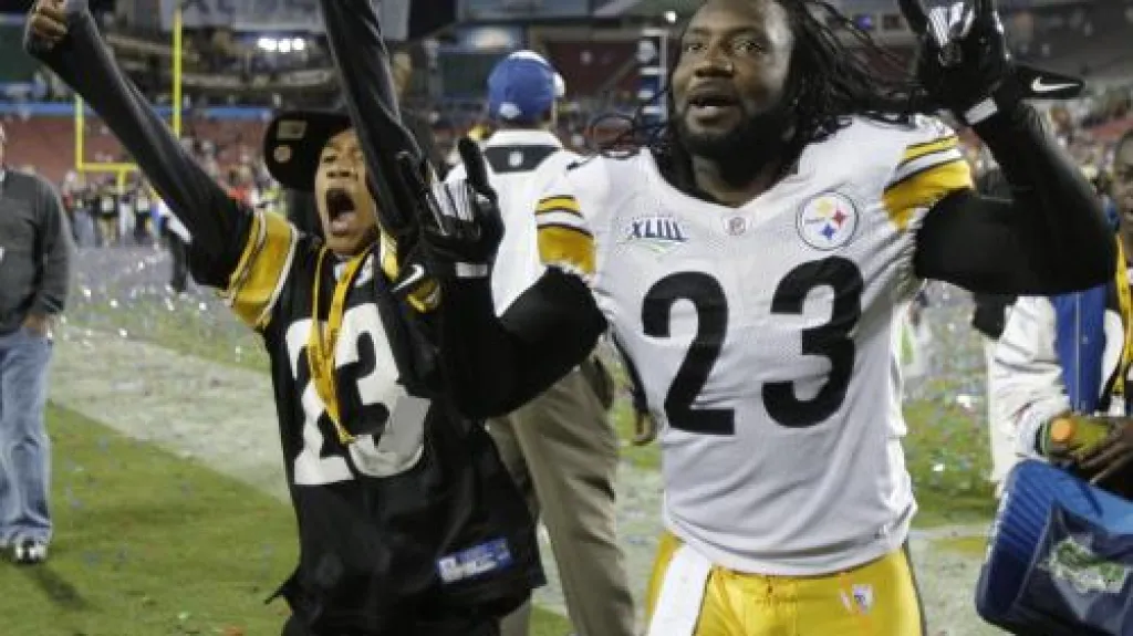 Radost hráčů Pittsburghu Steelers