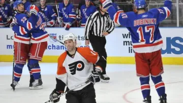 Radost hráčů New Yorku Rangers