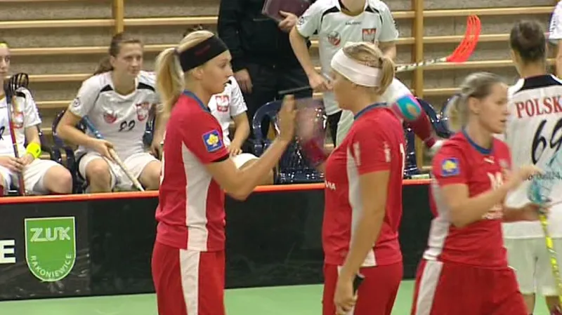Sestřih florbalového utkání Polsko - Česko