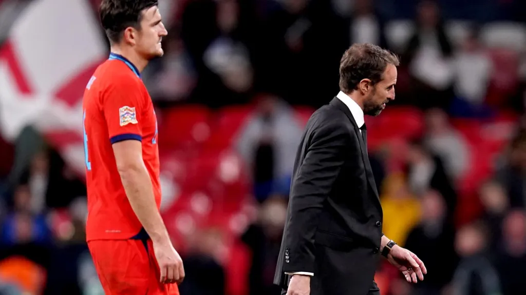 Harry Maguire a trenér Gareth Southgate